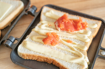 明太子のホットサンド