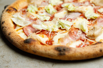 pizza with mushrooms