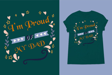 Father's  day gift t shirt design template