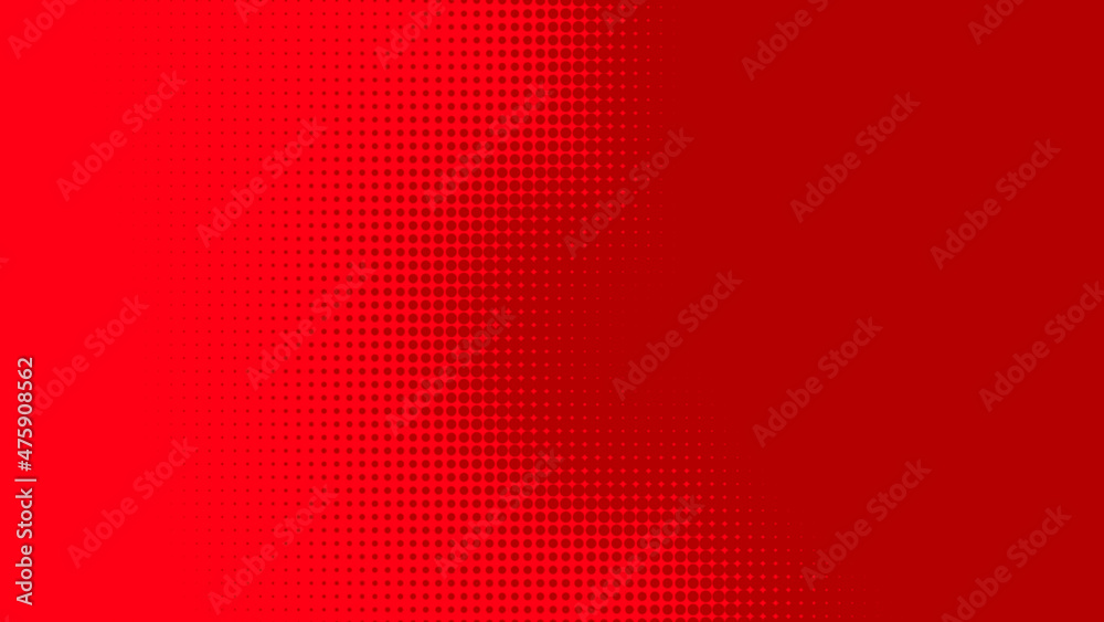 Poster dots halftone red color pattern gradient texture with technology digital background. dots pop art co