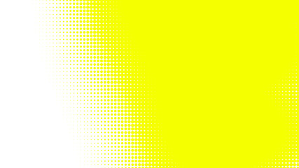Dots halftone white yellow color pattern gradient texture with technology digital background. Dots pop art comics with summer background.
