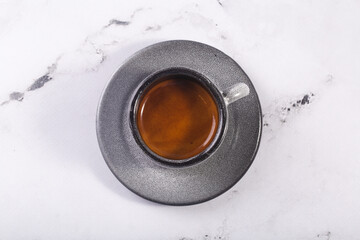 cup of coffee expresso on marble background