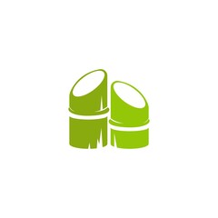 Bamboo tree logo icon design illustration vector