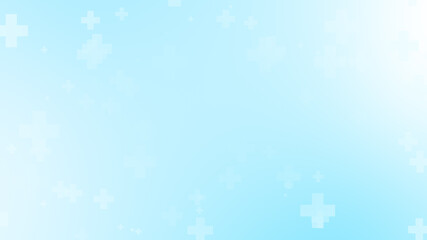 Abstract white blue green colors cross pattern healthcare background.