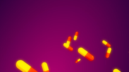 Drug prescription for pills medicine capsule pattern background. Abstract healthcare technology and science medical concept.