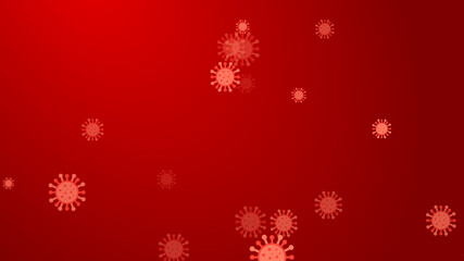 Coronavirus red pattern banner background. Abstract healthcare Illustrations concept COVID-19.