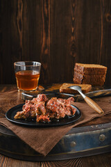 Homemade canned deer stew meat