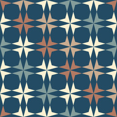 Fototapeta premium Abstract seamless geometric pattern of rhombuses and diagonals. Vector illustration