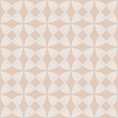 Abstract seamless geometric pattern of circles and curves. Vector illustration