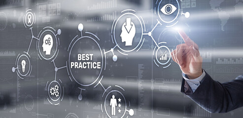 Fototapeta na wymiar Best Practice Business Technology Internet successful business concept