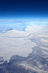 Obraz premium The Earth from Above: Icy Panoramic Landscape