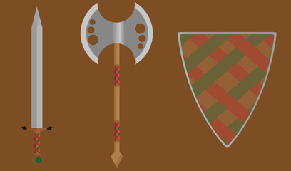 Cold weapon and shield