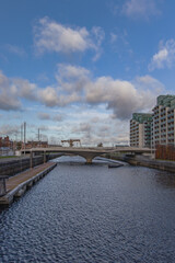 Docklands, Spencer Dock, Capital Dock,  Sir John Rogerson's Quay, City Quay, Custom House, Docklands in pandemium covid-19, Dublin, Ireland