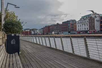 Docklands, Spencer Dock, Capital Dock,  Sir John Rogerson's Quay, City Quay, Custom House, Docklands in pandemium covid-19, Dublin, Ireland