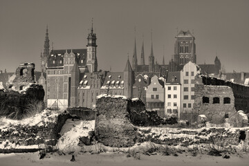Gdańsk zimą - obrazy, fototapety, plakaty