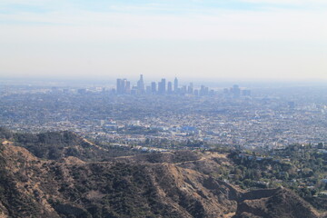 Fototapeta premium LA from Hollywood Sign