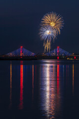 fireworks over the river