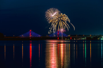 fireworks over the river