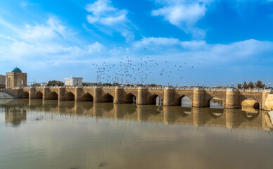 Uzbekistan, in the city of Qarshi (Karchi), the old Nicolayev Bridge in October