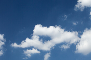 beautiful white clouds in the blue sky