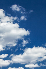 beautiful white clouds in the blue sky