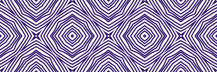 Mosaic seamless border. Purple symmetrical