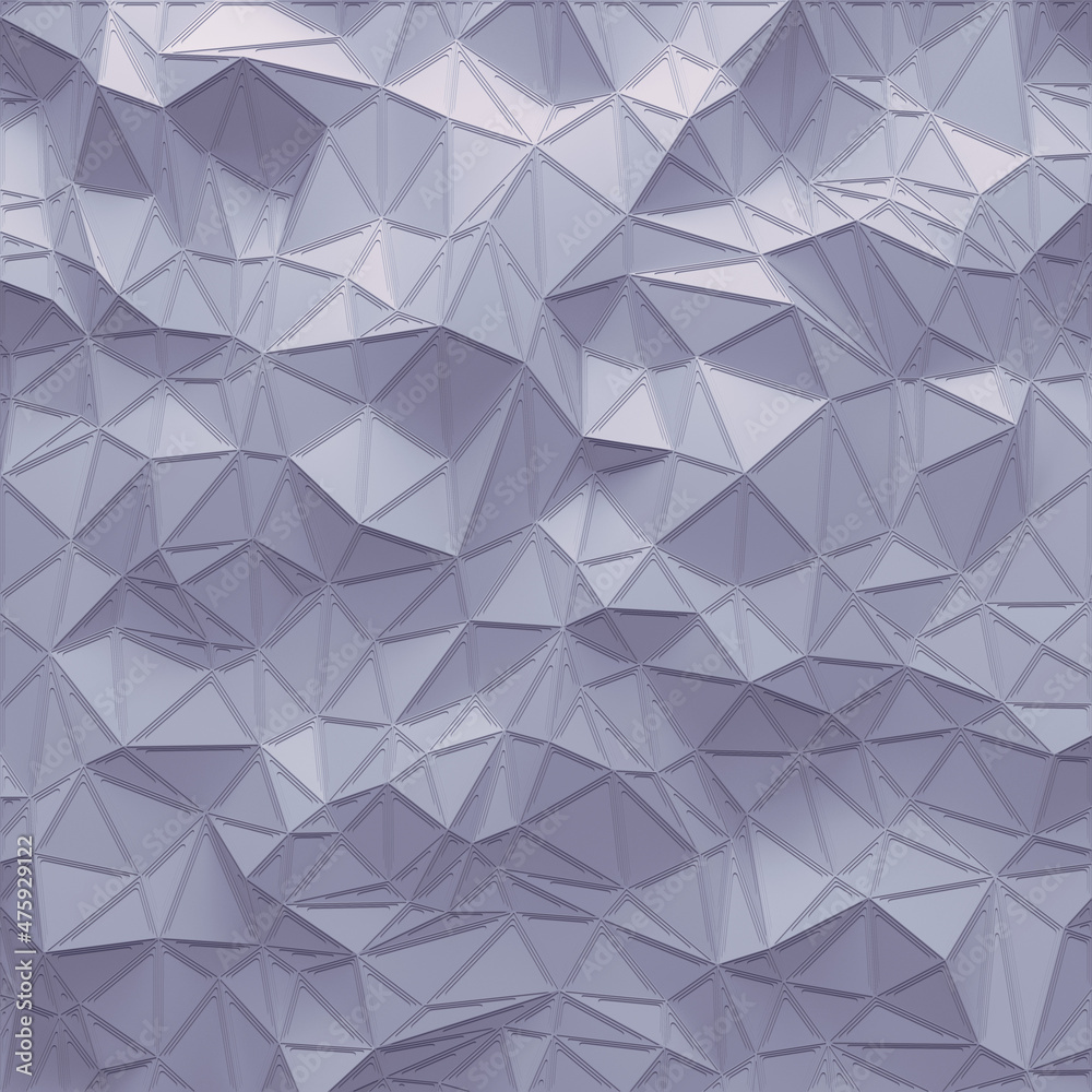 Aufkleber beautiful white polygonal surface. 3d rendering digital illustration. abstract design background