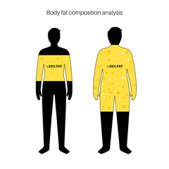 Fototapeta na wymiar Body fat composition
