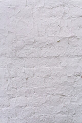 Brick wall painted solid white