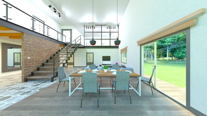 広々としたリビングルーム