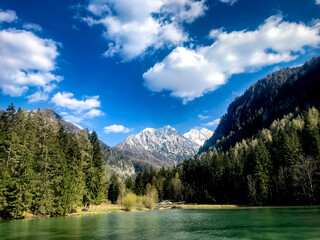 Planšarsko jezero (Planšar Lake) is a little heart-shaped lake in Slovenia, Triglav National Park