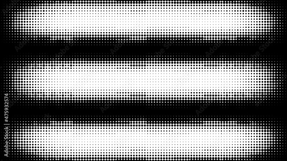 Aufkleber Halftone. Pattern. Abstract dotted background. Texture of dots. Matrix code. Monochrome gradient background. Vector illustration.