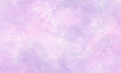 Abstract translucent watercolor background in pink, blue and purple tones. Copy space, horizontal banner.