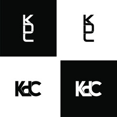 kdc letter initial monogram logo design set