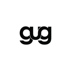 gug letter initial monogram logo design