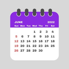 2022 calendar. monthly 2022 calendar. simple calendar 2022. june 2022 calendar. Week Starts on Sunday
