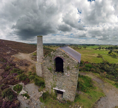 Ruins of Wheal Betsy Engine House near Mary Tavy in Devon, England