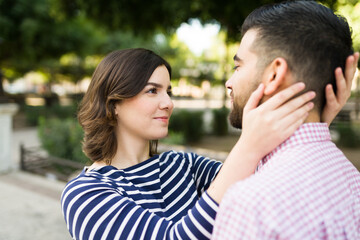 Fototapeta premium Attractive couple feeling very close