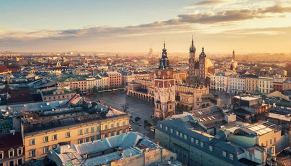 Foto auf Alu-Dibond Kraków rynek główny © DRONE QUEST