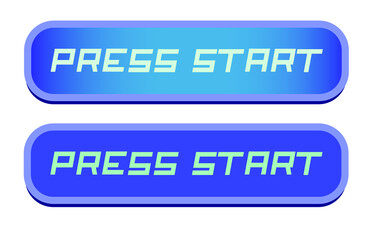 horizontal glossy web start button isolated on white background. vector design element