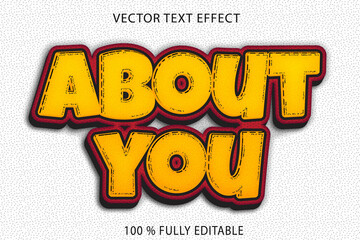 ABOUT YOU VECTOR TEXT EFFECT