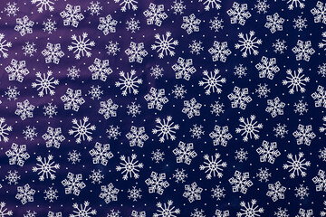 White Snowflakes on a Blue Background Christmas Wrapping Paper