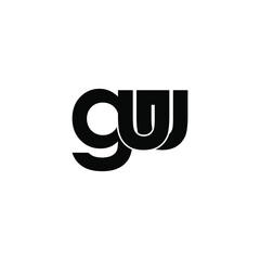 guu letter initial monogram logo design