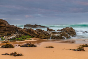 Rocks and waves - sunrise seascape at Bermagui