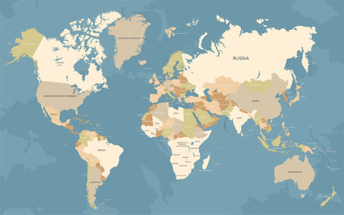 Fototapeta premium World Map Vector Illustration