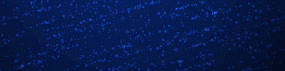 Magic stars Christmas background. Subtle flying sn
