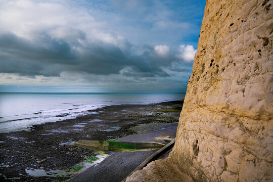 Beautiful shot of a huge cliff in the background of a skyscape.