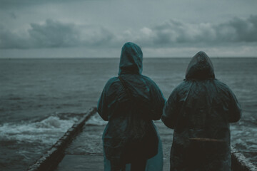 walking on the beach