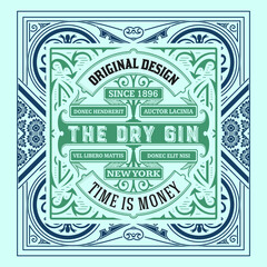 Obraz premium Whiskey label with old frames