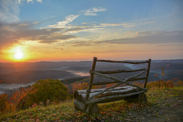 sunrise in the mountains